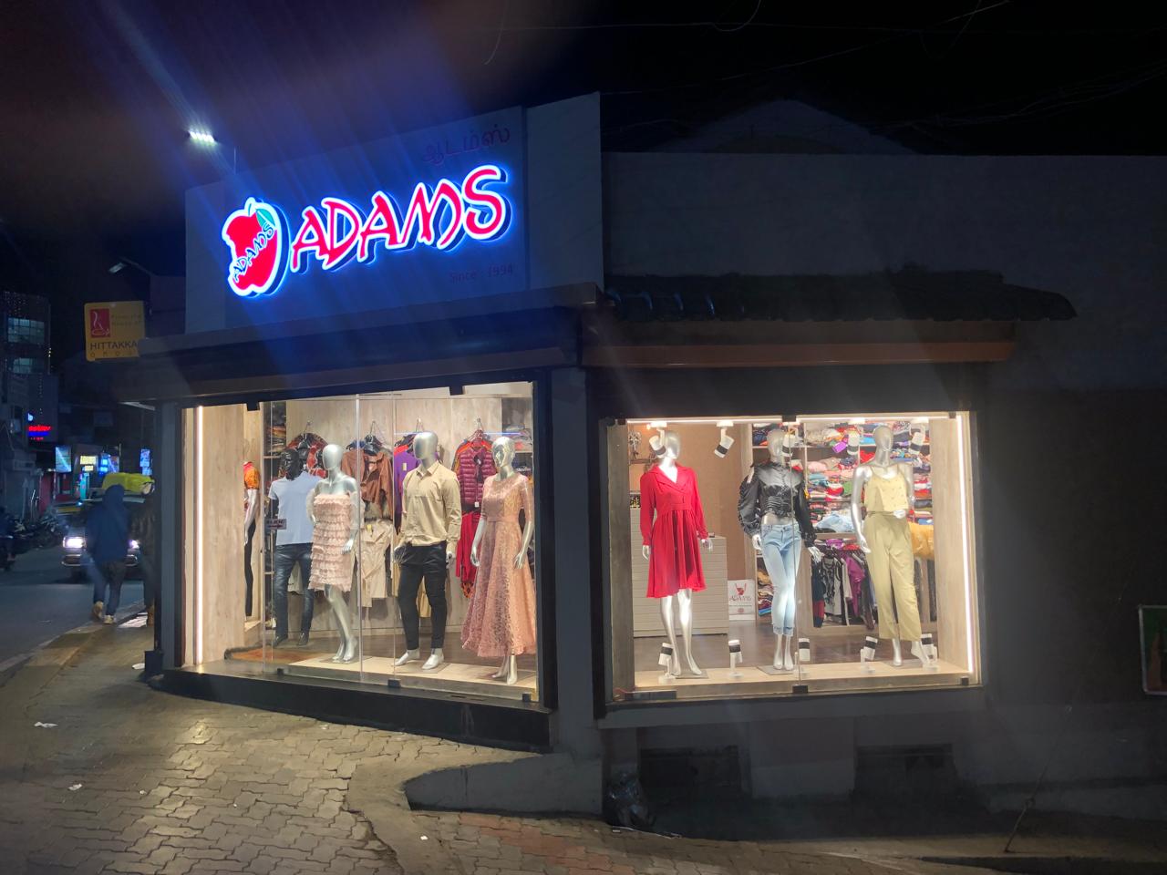 Adam's Fashion Corner store interior in Ooty