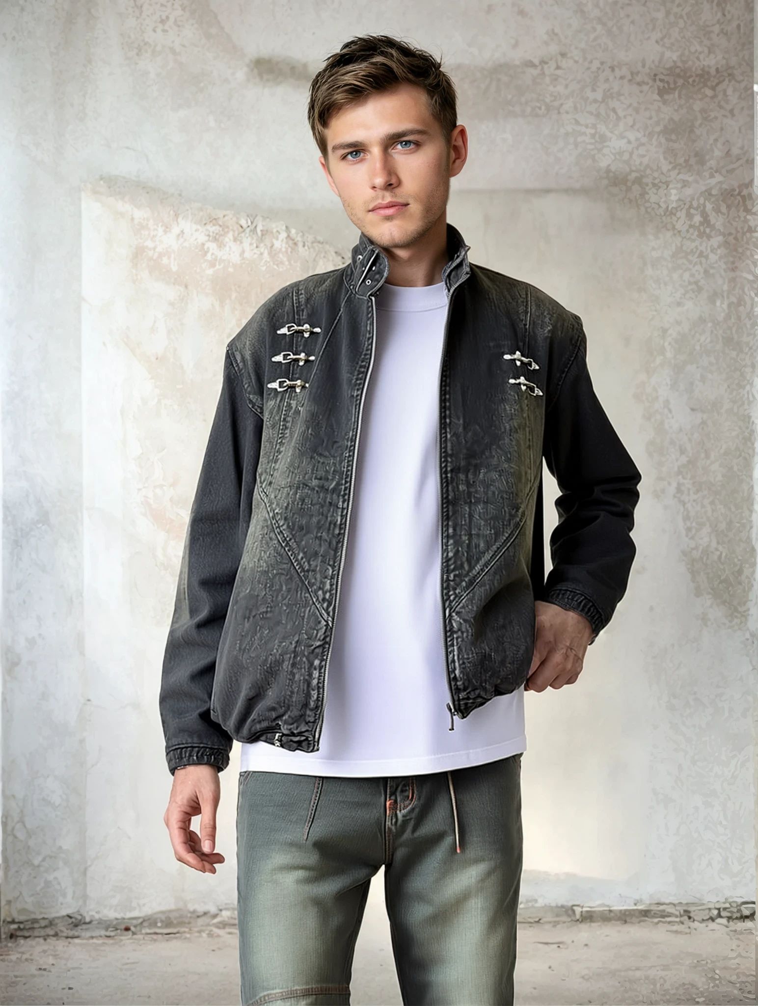 BLACK DENIM HEAVYWEIGHT JACKET